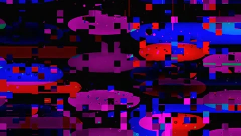 Signal Error Glitch 4K Loop — Bad TV Overlay VJ Background Stock Footage 329790774