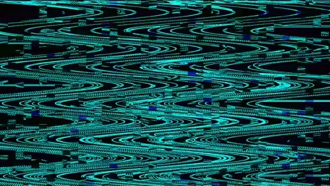 Signal Error Glitch 4K Loop — Bad TV Overlay VJ Background Stock Footage 329792187