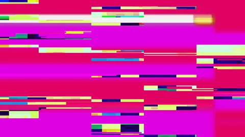 Signal error. Glitched lines and colorful rectangular shapes. Stock Footage 116181467