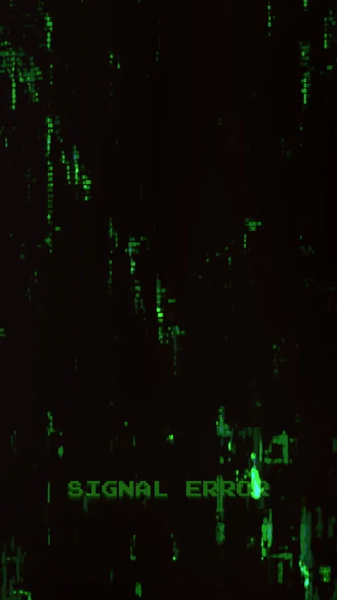 Signal Error green digital splashes Vertical abstract background glitch loop Vídeos de archivo 336231361