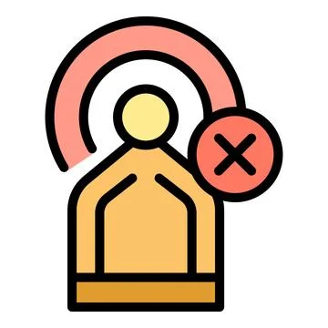 Signal error icon vector flat Illustrazione stock