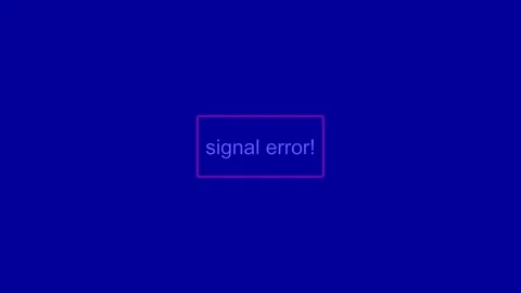 Signal Error Message Tv Connection Problem Video Stock-Footage 336679896