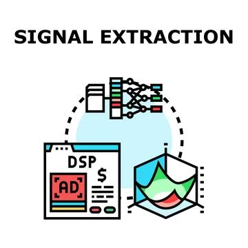 Signal extraction technology processing data for analytics イラスト素材