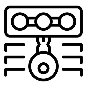 Signal fail attack icon outline vector. Erase system Illustrazione stock