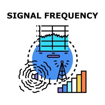 Signal frequency and wireless technology concept Ilustración de archivo