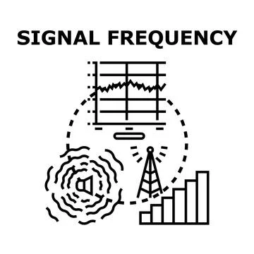 Signal frequency and wireless technology concept Stock Illustration