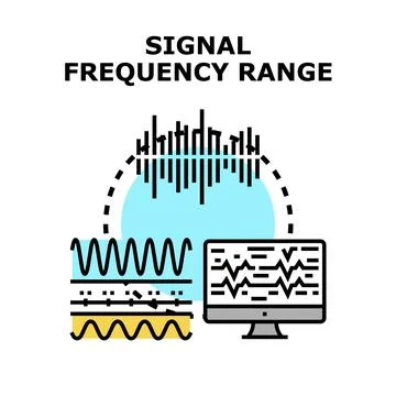 Signal frequency range vector concept illustration Stock Illustration