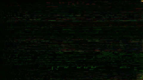 Signal glitching against a black background creating abstract visual Stock Footage 292793251