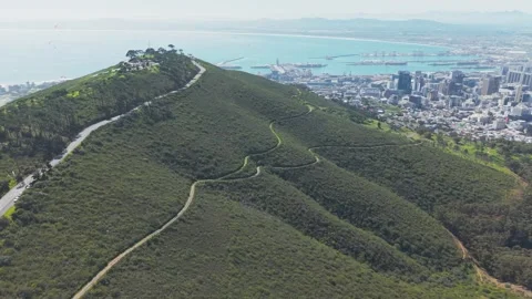 Signal Hill looking toward Table Bay Stock Footage 345519520