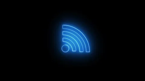 Signal icon on a black background. Illustrazione stock