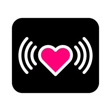 Signal icon solid black pink style valentine illustration vector element an.. Stock Illustration