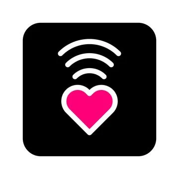 Signal icon solid black pink style valentine illustration vector element an.. Illustrazione stock