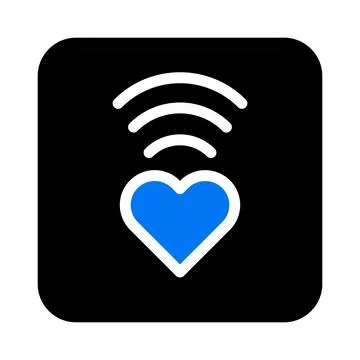 Signal icon solid blue black style valentine illustration vector element an.. Illustrazione stock