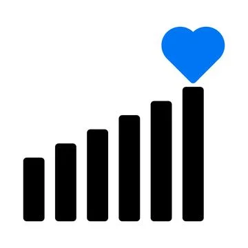 Signal icon solid blue black style valentine illustration vector element an.. Illustrazione stock