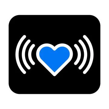 Signal icon solid blue black style valentine illustration vector element an.. イラスト素材