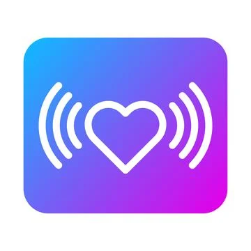 Signal icon solid gradient style valentine illustration vector element and .. Illustrazione stock