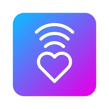 Signal icon solid gradient style valentine illustration vector element and .. Illustrazione stock