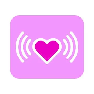 Signal icon solid pink style valentine illustration vector element and symb.. Stock Illustration