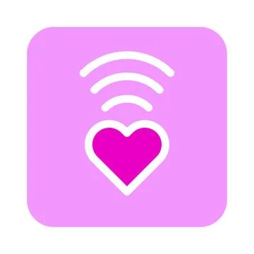 Signal icon solid pink style valentine illustration vector element and symb.. 스톡 일러스트