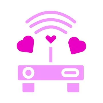 Signal icon solid pink style valentine illustration vector element and symb.. Illustrazione stock