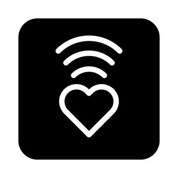 Signal icon solid style valentine illustration vector element and symbol pe.. Stock Illustration