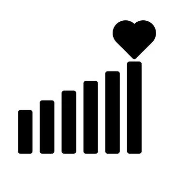 Signal icon solid style valentine illustration vector element and symbol pe.. Stock Illustration