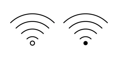 Signal icon. Style is flat and line symbol Stock Illustration