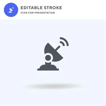 Signal icon vector, filled flat sign, solid pictogram isolated on white, logo Illustrazione stock