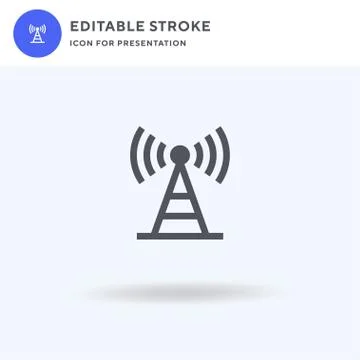 Signal icon vector, filled flat sign, solid pictogram isolated on white, logo Illustrazione stock