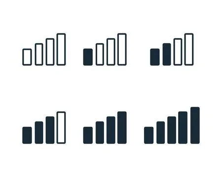 Signal Icon Vector Logo Template Illustration Design Stock Illustration