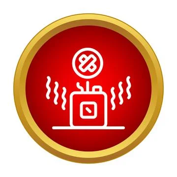 Signal jammer device blocking radio waves icon Stock Illustration