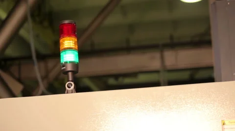 Signal light of modernAutomatic drilling machine Stock Footage 59723130