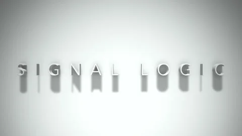 Signal logic 3D title animation white text on a white background Stock Footage 299812182