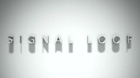 Signal loop 3D title animation with shadows on a white background Stock Footage 297514502