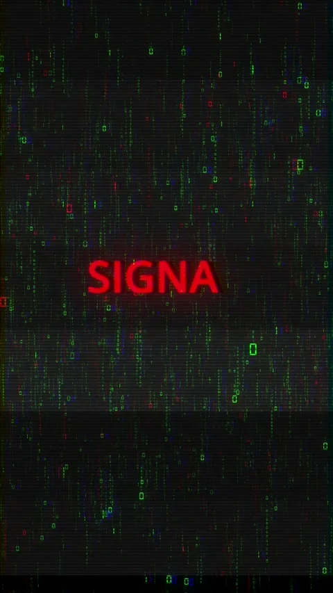 Signal Lost digital glitch effect noise background. Error Virus code and Stock Footage 315418965