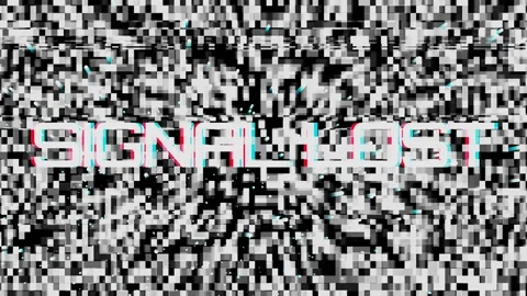 Signal Lost Glitch Text Error Screen Stock-Footage 337444974