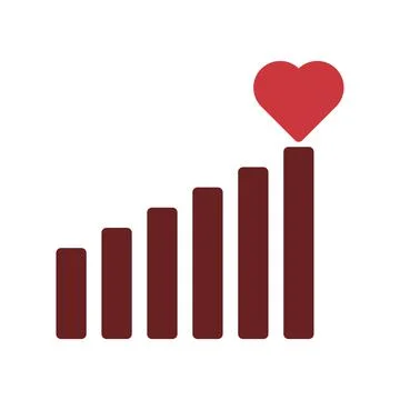 Signal love icon solid brown red style valentine illustration symbol perfect. Illustrazione stock