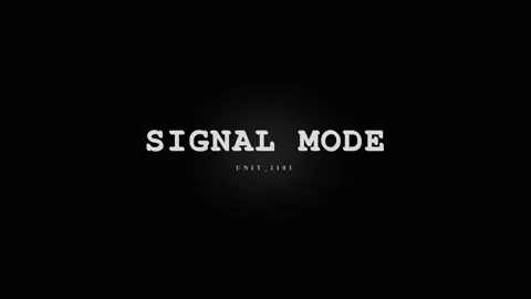 Signal Mode Text Overlay - Glitch Effect, Digital Screen, Communication Conce Stock Footage 331568254