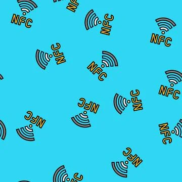 Signal nfc technology vector seamless pattern Stock Illustration