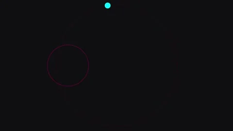 Signal Oscillation with Rotating Cyan Dot and Dynamic Magenta Circle Vidéo 333890551