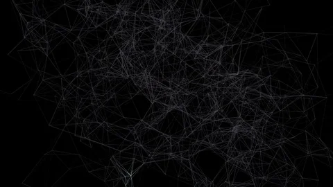 Signal propagation in a static field.Abstract plexus background for different Stock Footage 79342393