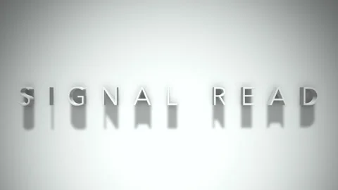 Signal read 3D title animation with shadows on a white background Stock Footage 297514509