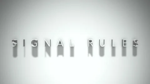 Signal rules 3D title animation white text on a white background Stock Footage 299812167