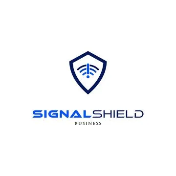 Signal Shield Icon Logo Design Template イラスト素材