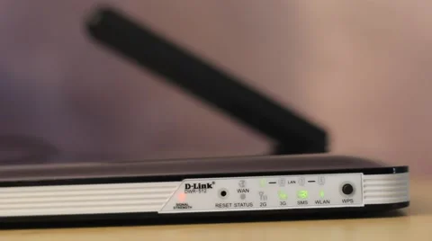 Signal strength light blinking red on a home router Stock Footage 67590079