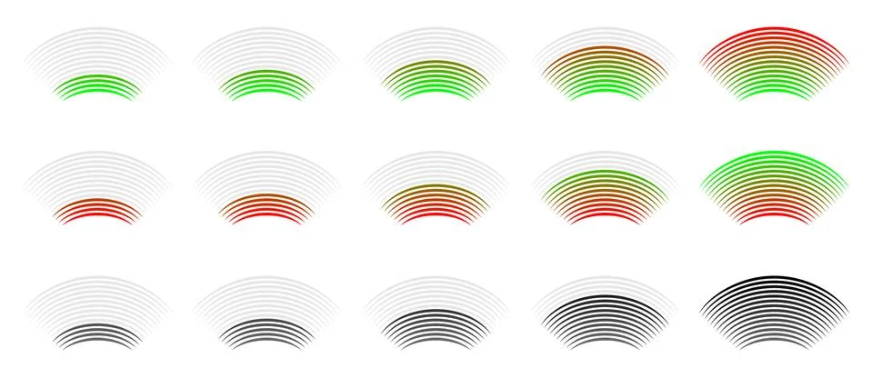 Signal strength, progress, level indicator, Vector illustration. イラスト素材