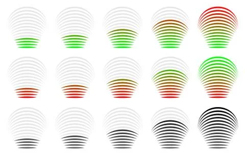 Signal strength, progress, level indicator, Vector illustration. Ilustración de archivo