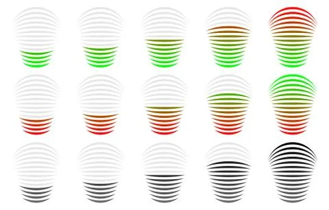Signal strength, progress, level indicator, Vector illustration. Ilustración de archivo