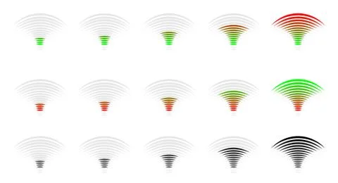 Signal strength, progress, level indicator, Vector illustration. イラスト素材