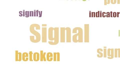 Signal Tagcloud Animated Isolated On White 動画素材 107224292